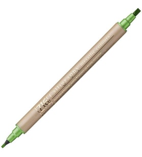Zig Çift Uçlu Yaldızlı Kaligrafi Kalemi 2 mm + 3.5 mm 128 Metallic Light Green 