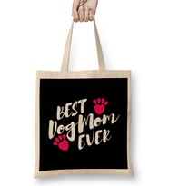 Best Dog Mom Ever Pug Sevimli Köpek Bez Çanta Uzun Saplı