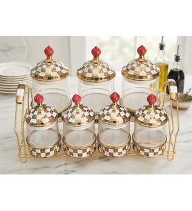 ARTWORKS LEO GOLD DAMA DESENLİ LÜX 7 PARÇA PORSELEN BAHARAT SETİ