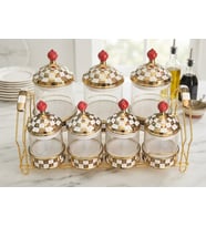 ARTWORKS LEO GOLD DAMA DESENLİ LÜX 7 PARÇA PORSELEN BAHARAT SETİ