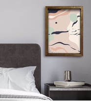 BK Gift Yatak Odası Konseptli Doğal Masif Ahşap Çerçeveli Tablo 45x65cm-45
