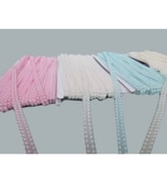 İnci Çiftli İpe Dizili Pembe 4mm P25yard-