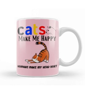 Funny Cat Lover Gifts For   Men Kids Kupa Bardak Porselen