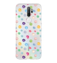 PrintiFy Oppo A5 2020  ile Uyumlu 1mm Slim Fit Water Color 6 Baskılı Şeffaf  Kılıf