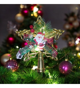 VIP DELUXE 1 ADET LED IŞIKLI TEPE YILDIZI GÜN IŞIĞI LED IŞIKLI NOEL AĞACI TEPE YILDIZI 18 CM YILDIZ