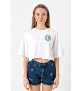 One Piece Anime Santoryu Style Fast Blue Beyaz Kadın Crop Tshirt