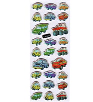 Sticker Kabartmalı Sticker Defter Planlayıcı Etiket (cb556) 16x7 cm- Renkli Arabalar