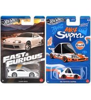 Hot Wheels 2 Araç Toyota Supra Set - Brian O'conner Toyota Supra & 94 Toyota Supra Gulf Tooned (1/64)