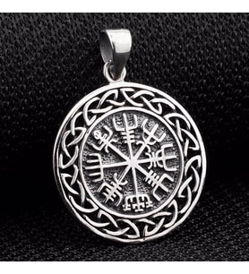 Viking Vegvisir Pusulası Denizci Gümüş Kolye Ucu