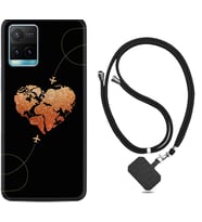 Vivo Y11S Y21S Y20 Y20S Y70 Kılıf Boyun Askılı Silikon Plane Heart 1721