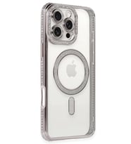 iPhone 16 Pro Kılıf Joke Simli Magneticsafe Kılıf - Pembe