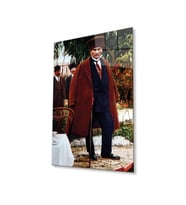 Atatürk Cam Tablo 4mm Dayanıklı Temperli Cam, Atatürk Glass Wall Art (Çok Renkli)