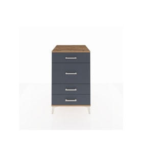 Kronos Komodin 4 Çekmeceli 60x59x96 Çam-Antrasit