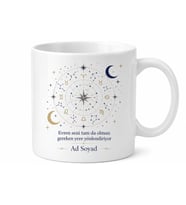 Astroloji Yıldız Haritası Baskılı Porselen Kupa Bardak Burç Hediye