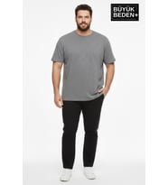 Büyük Beden Erkek Basic Tişört – Pamuklu Düz T-Shirt 3XL-6XL SPR26BTS10