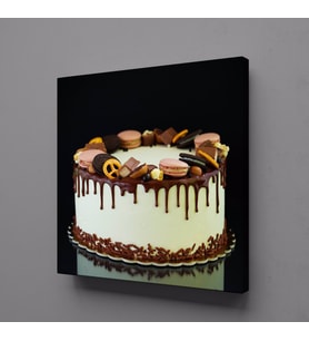 YAŞ PASTA KARE KANVAS TABLO 40x40cm (Karışık)