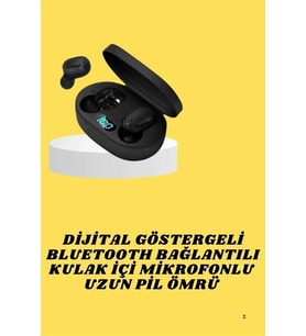 Bluetooth Kulaklık Dijital Göstergeli Yüksek Ses Kaliteli Uzun Pil Ömrü (Çok Renkli)