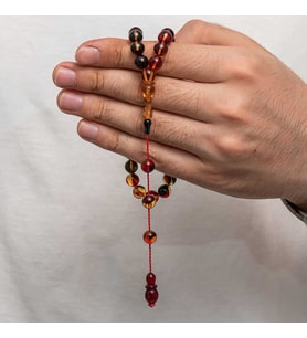 Sıkma Kehribar Tesbih
