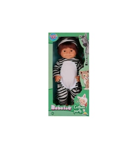 Peluş Zebra Kostümlü Oyuncak Bebek 40 Cm