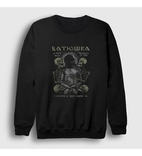 Presmono Unisex Siyah Skeletons Batushka Sweatshirt 387341tt