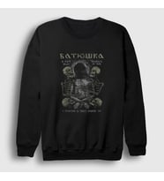Presmono Unisex Siyah Skeletons Batushka Sweatshirt 387341tt