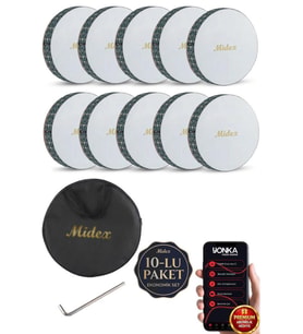 Midex BR-610X 10'lu Bendir Def Toptan Paket Akort Ayarlı EL Tutma Oyuklu Çantalı