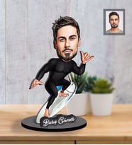 Kişiye Özel Sporcu Karikatürlü İki Katmanlı Ahşap Biblo Bay-10-Eco