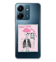 Xiaomi Redmi 13C Uyumlu İskelet Selfie Tasarımlı Şeffaf Telefon Kılıfı
