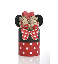 Mickey Mouseli Kutuda Kalpli Peluş Ayılar