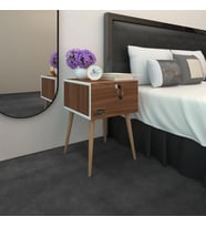 Kenzlife komodin çıntay cvz 57*39*39 çekmeceli kilitli ahşap ayaklı komidin (Karışık)