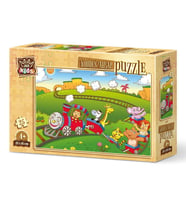 Art Kids Hayvanlar Treni 25 Parça Ahşap Puzzle