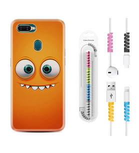 Oppo A5S A15 A16 A54 A55 A73 A74 Kılıf Kablo Koruma Spiral Silikon Dişlek 1615