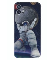 Nothing Phone 2 Kılıf Silikon Desen Özel Seri Astronot ve Dünya 1759