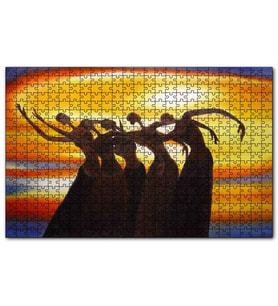 Cakapuzzle Dans Eden Afrikalı Kadınlar Puzzle Yapboz MDF (Ahşap) (120 Parça)