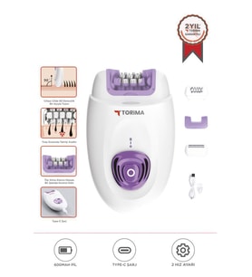 Torima TEP-01 Beyaz 2in1 Şarjlı Tüm Vücut Epilatör
