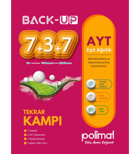 Polimat Yayınları Ayt Back Up Eşit Ağırlık 7+3+7 Kamp Kitabı