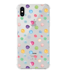 PrintiFy Apple iPhone XS Uyumlu Water Color 6 Baskılı Şeffaf Köşe Korumalı Antişok Kılıf