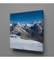 DAĞLAR VE KAR KANVAS TABLO 180x180cm