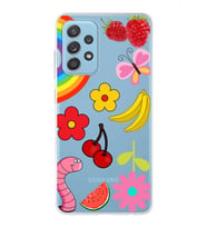 PrintiFy Samsung Galaxy A52s ile Uyumlu 1mm Slim Fit Water Color 5 Baskılı Şeffaf  Kılıf