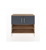 Arges Şifonyer 3 Raflı 2 Kapaklı 88x30x80 Çam-Antrasit