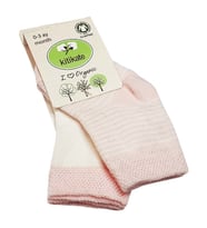 Kitikate Organik Bebek Çorabı 0-3 Ay Pembe 2 li
