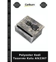 Özel Üretim Dekoratif Hediye Aksesuar Polyester Kedi Tasarımı Kutu Alk2367
