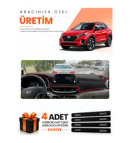 HYUNDAİ TUCSON (2018-2021) Uyumlu Torpido Koruma Örtüsü Oto Kılıfı - Siyah Kırmızı