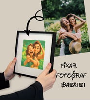 3D pixar çizim çerçeveli fotoğraf baskı kişiye özel hediye karikatür resim dijital baskı aile, sevgili, doğum günü, Çizgi Film