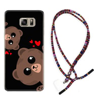 Samsung S7 Edge S20 Fe Plus Ultra S21 S22 Kılıf Boyun Asklı Rasta Silikon Love Animals 1780