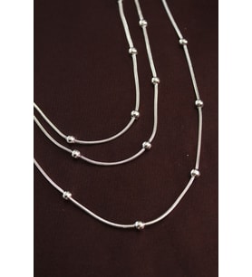 316L Çelik Gümüş Renk Minimal Topçuk Model Çoklu Kolye TJ-BKO6332