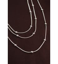 316L Çelik Gümüş Renk Minimal Topçuk Model Çoklu Kolye TJ-BKO6332