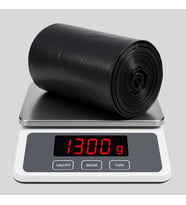Mulpex Jumbo Boy Siyah Çöp Torbası 80x110 cm – 1 Rulo (1300 g ±%2) Dayanıklı ve Kalın, Ağır Hizmet