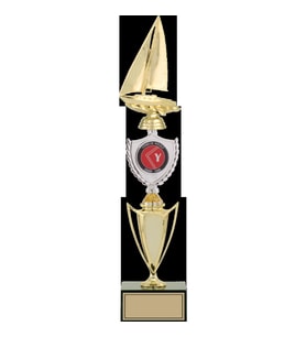 ODAK KUPA - Figürlü Kupalar - Yelken Figürlü Kupalar FG-042 C - 45 cm