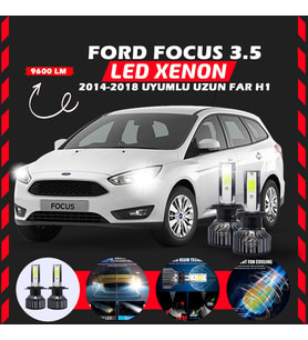 Ford Focus 3.5 2014-2018 Uzun Far Uyumlu Şimşek Etkili Led Xenon Pro Series H1